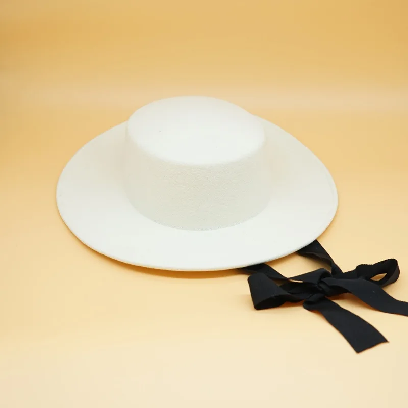 02001 pashi белая Длинная шерстяная шляпа Женская Шляпа Fedora Повседневная Панама