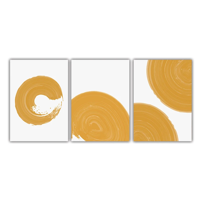 Абстрактная Картина на холсте оранжевый круг йога дзен плакат для медитации и