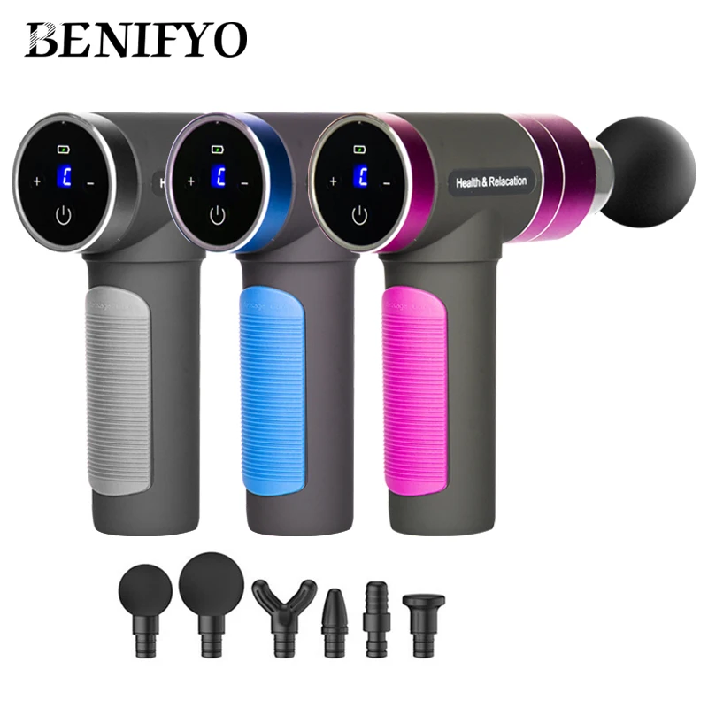 ЖК дисплей Дисплей массажный пистолет мышцы Вибрационный тела Массажер