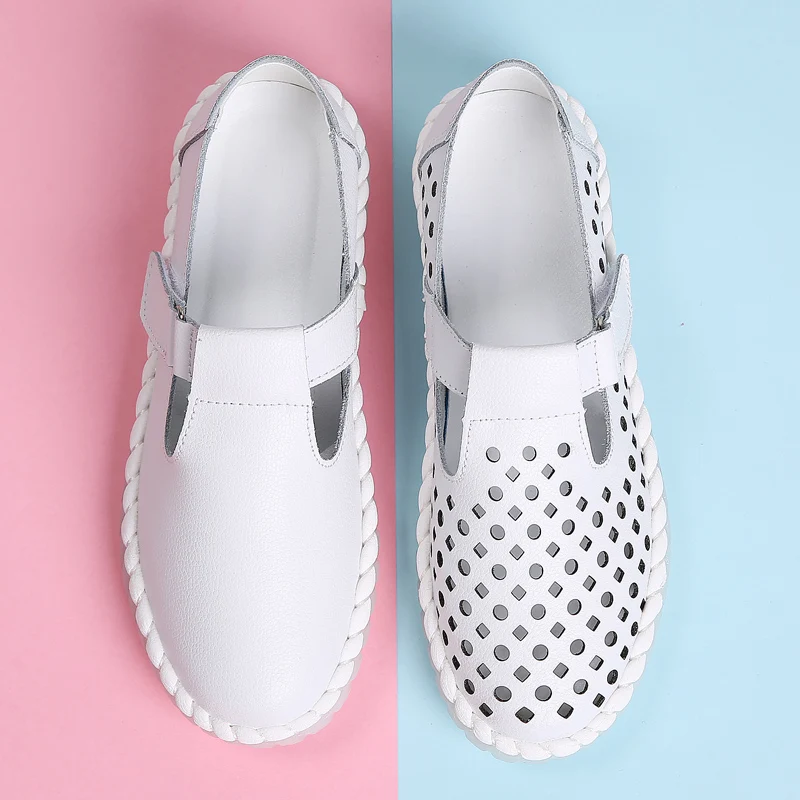 Туфли женские прогулочные мягкий мокасин с круглым носком из микрофибры плоская