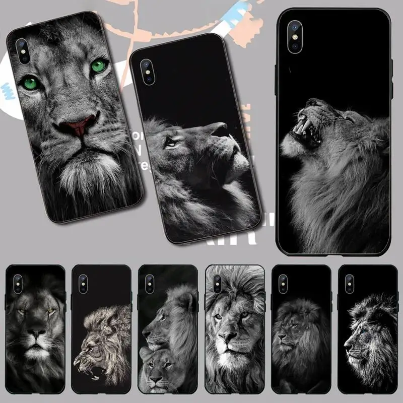 

Animals The Lion Phone Case for iPhone 11 12 13 pro XS MAX 8 7 6 6S Plus X 5S SE 2020 XR mini