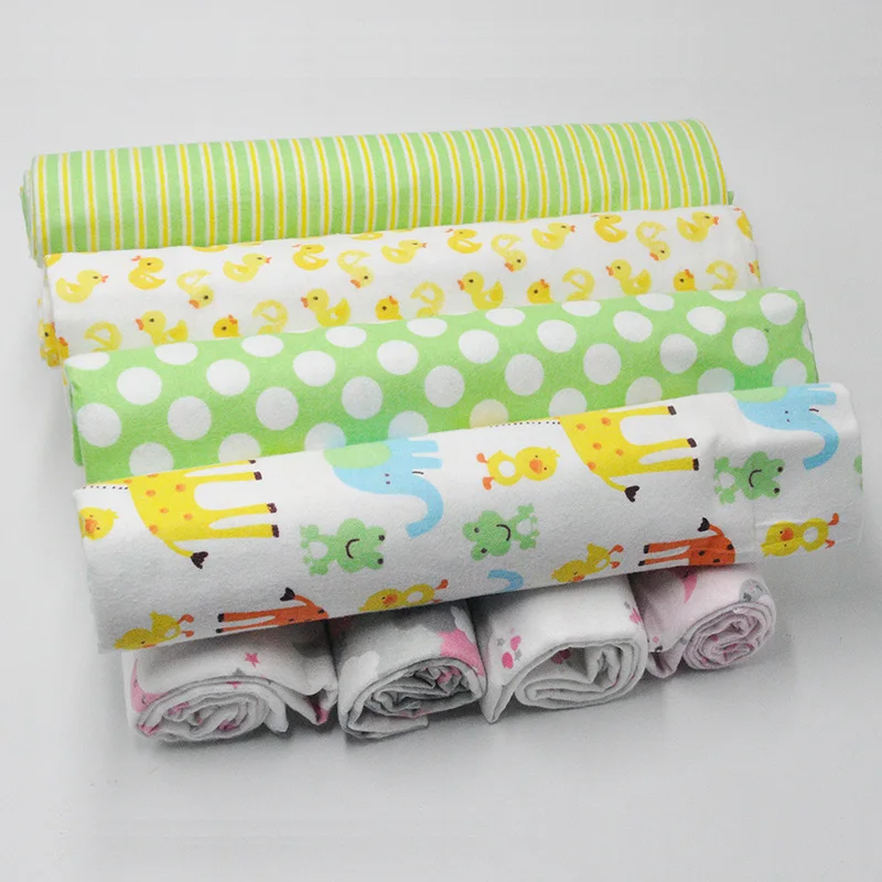 

4Pcs/Lot Baby Blanket 100% Cotton Flannel Receiving Wrap Stroller Accessorie Soft Baby Diapers Newborn Swaddle Blanket 76*76 CM
