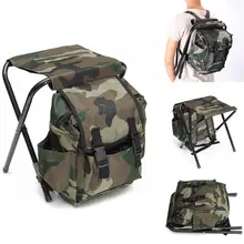Foldable Fishing Chair, Portable Backpack Chair with Fabric Cooler Bag, Soft Sided Cooler Chair for Outdoor Hiking Events Beach