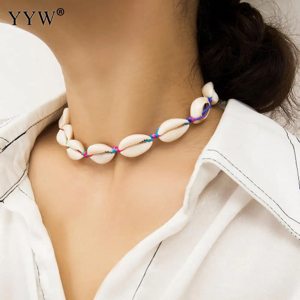 2 пряди/лот женские модные ожерелья из раковины моллюска нейлон удлинитель шнура