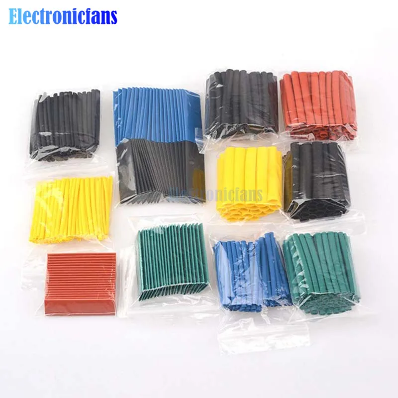 Полиолефиновая термоусадочная трубка 580 шт. с изоляцией для проводов и кабелей 2:1