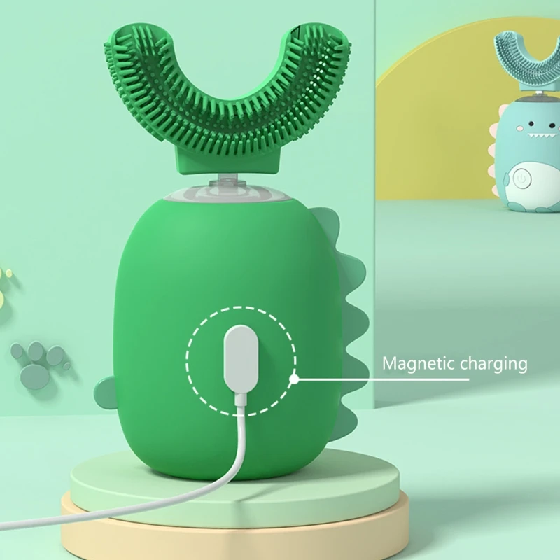 

Ultrasonic Whitening U Shape Toothbrushes for Kids, Automatic Electric Toothbrush 60 Seconds Fast Teeth Cleaning