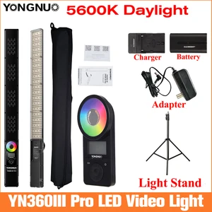 Светодиодсветильник ПА Yongnuo YN360 III Pro, 5600K, RGB-подсветка для фото, для записи видео, с пультом дистанционного управления