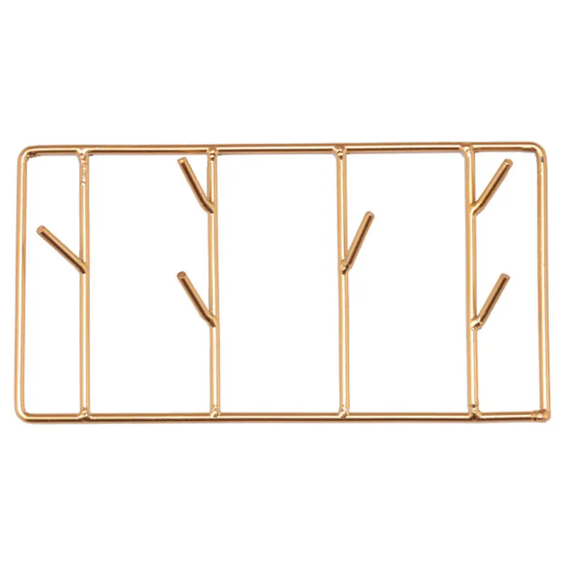 

Wall Mounted Storage Rack Gold Nordic Multipurpose Key Coat Hanging Rack Organizer Shelf Living Room Bathroom Kitchen Decorative