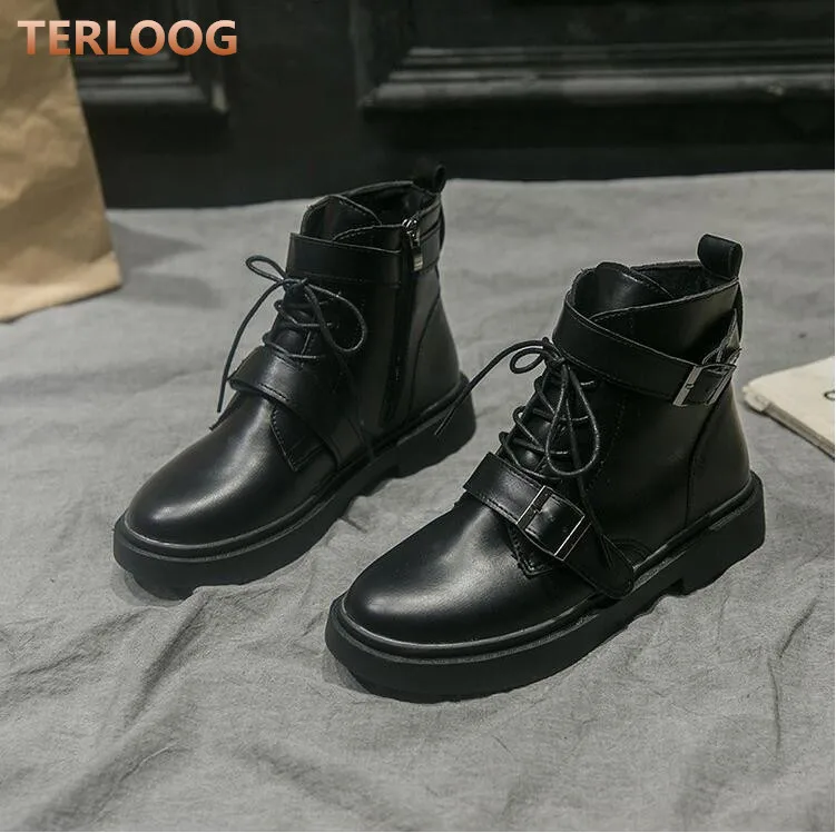 Новые женские зимние ботинки повседневные туфли на плоской подошве без шнуровки