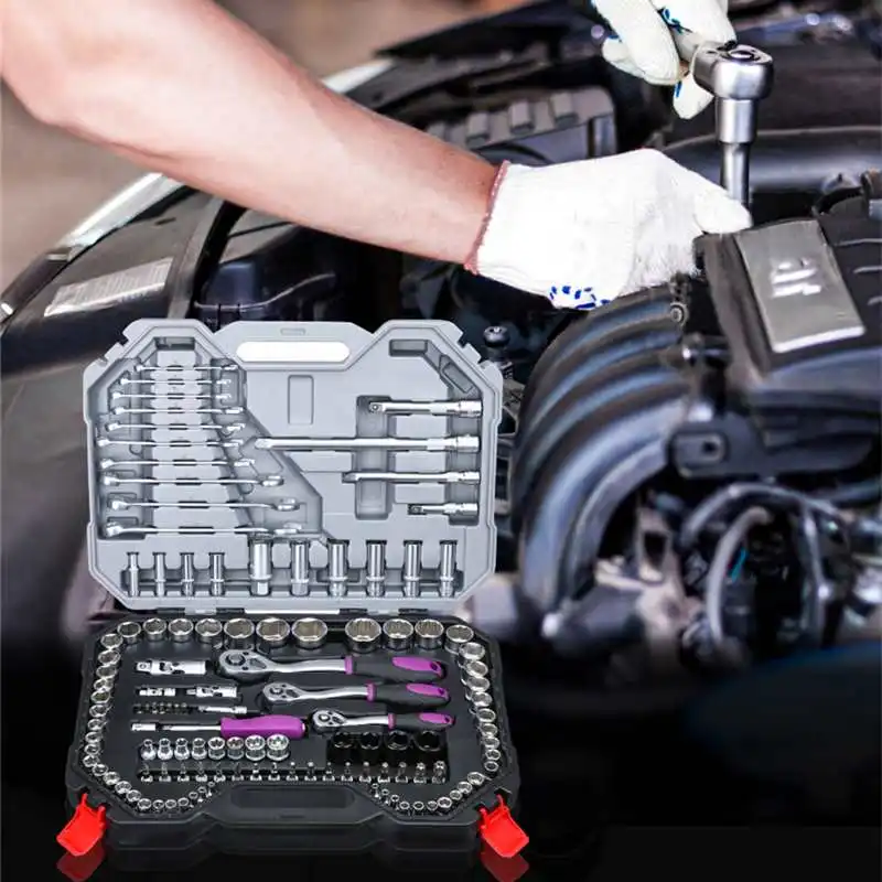 Multifunction 120Pcs Auto Repair Tool Box Set Torque Ratchet Wrench Combo Tools Kit for Home Car Repairing Hand | Инструменты