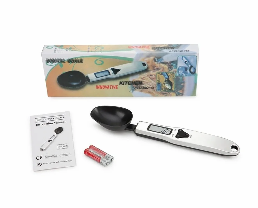 

Portable Stainless Steel Kitchen Scale Electronic Scale 0.1g Measuring Spoon Powder Ingredients Spoon Scale Mini