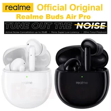 Original Realme Buds Air Pro Earphone TWS 10MM Bass ANC 35db IPX4 AAC SBC 94mS Transparency Mode Open up Fast Pair