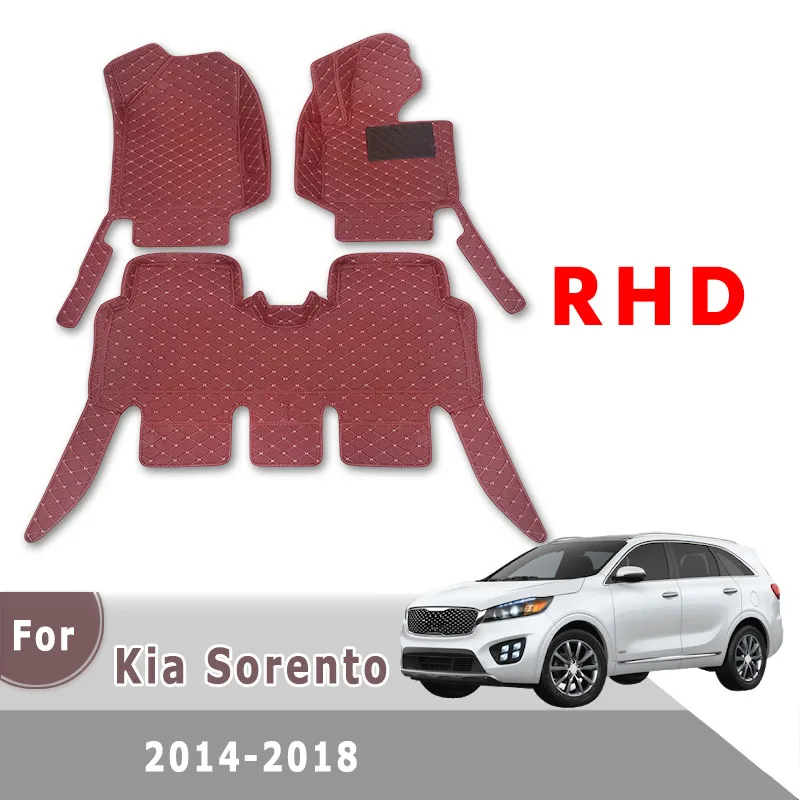 

Right Hand Drive Car Floor Mats For Kia Sorento Prime UM 5 Seats 2014 2015 2016 2017 2018 Auto Accessories Carpet Cover