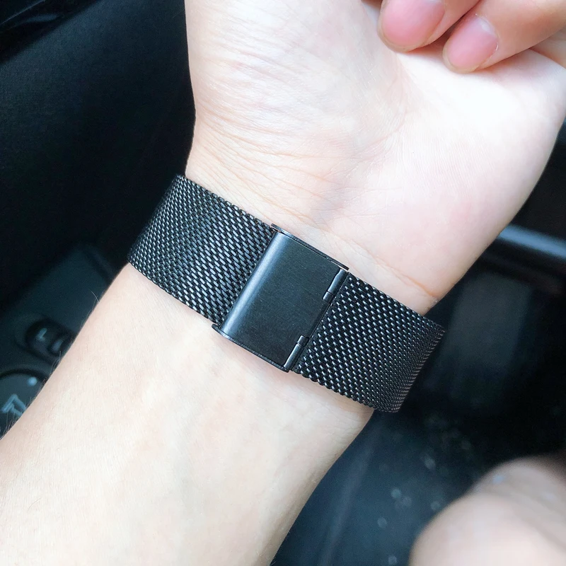 

High Quality Watch Wrist Strap 12mm 14mm 16mm 18mm 20mm 22mm 304 Stainless Steel Milanese Band Leather Mesh for