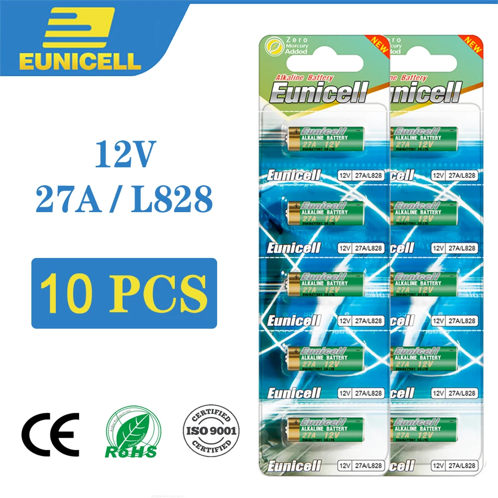 10 шт. 12 В A27 27A G27A MN27 MS27 GP27A L828 V27GA ALK27A A27BP K27A VR27 R27A Щелочная сухая батарея для
