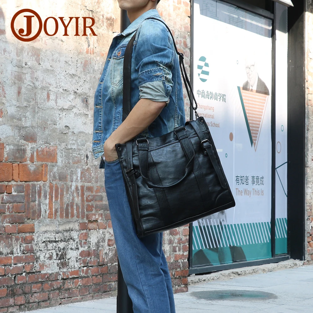 JOYIR сумка через плечо для мужчин кожаная мужская из искусственной кожи сумки 15 6