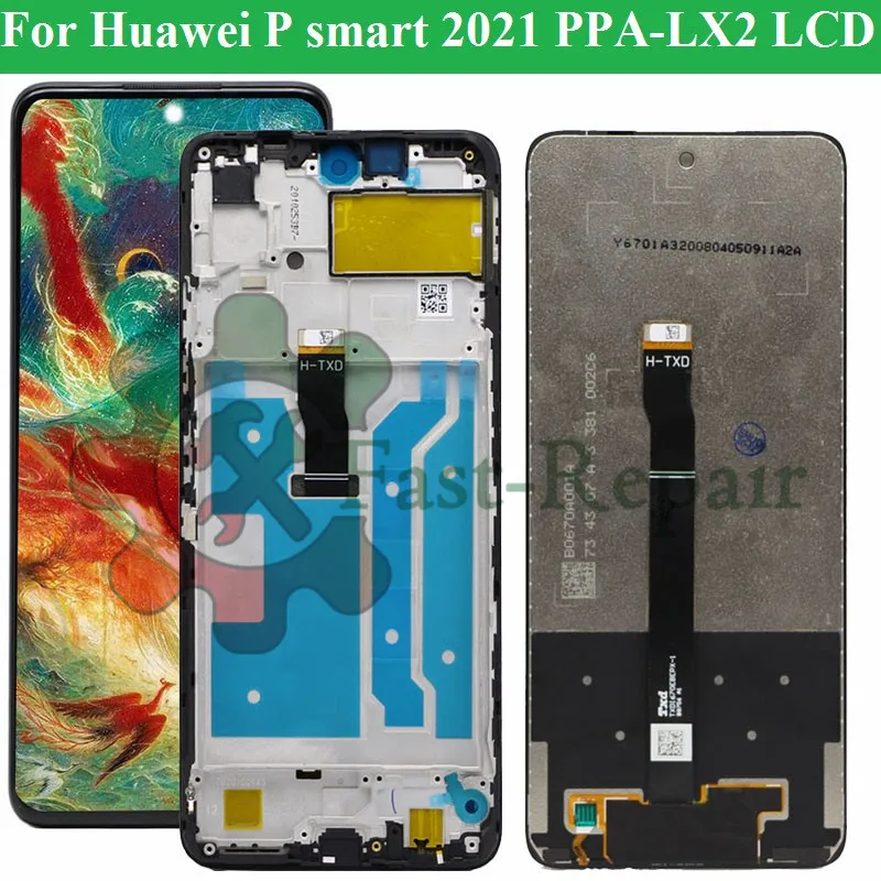 С ЖК-дисплеем для Huawei P Smart 2021 ЖК-дисплей PPA-LX2 ЖК 2020 сенсорный экран дигитайзер 2019