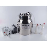 14L Electric Milker Stainless Steel Bucket for Farm Pasture Cow Goat Sheep Milking Device