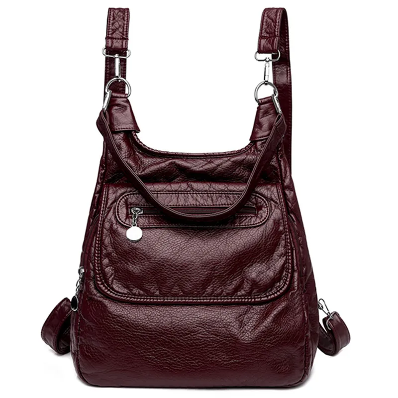 

Luxurious Soft Leather Anti-theft Backpack Fashion Shoulder Bags for Womens 2021 New Designer High Quality Female Messenger Bag