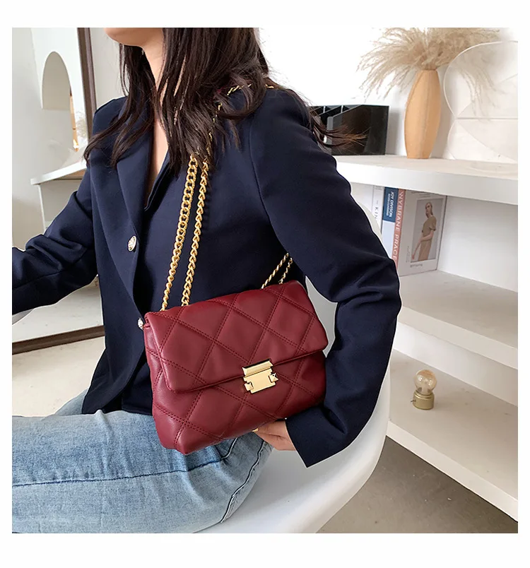 

Spring New Chain Style Single Shoulder Bag Purses and Handbags Women Bags Designer Fashion Chain Bag 2021