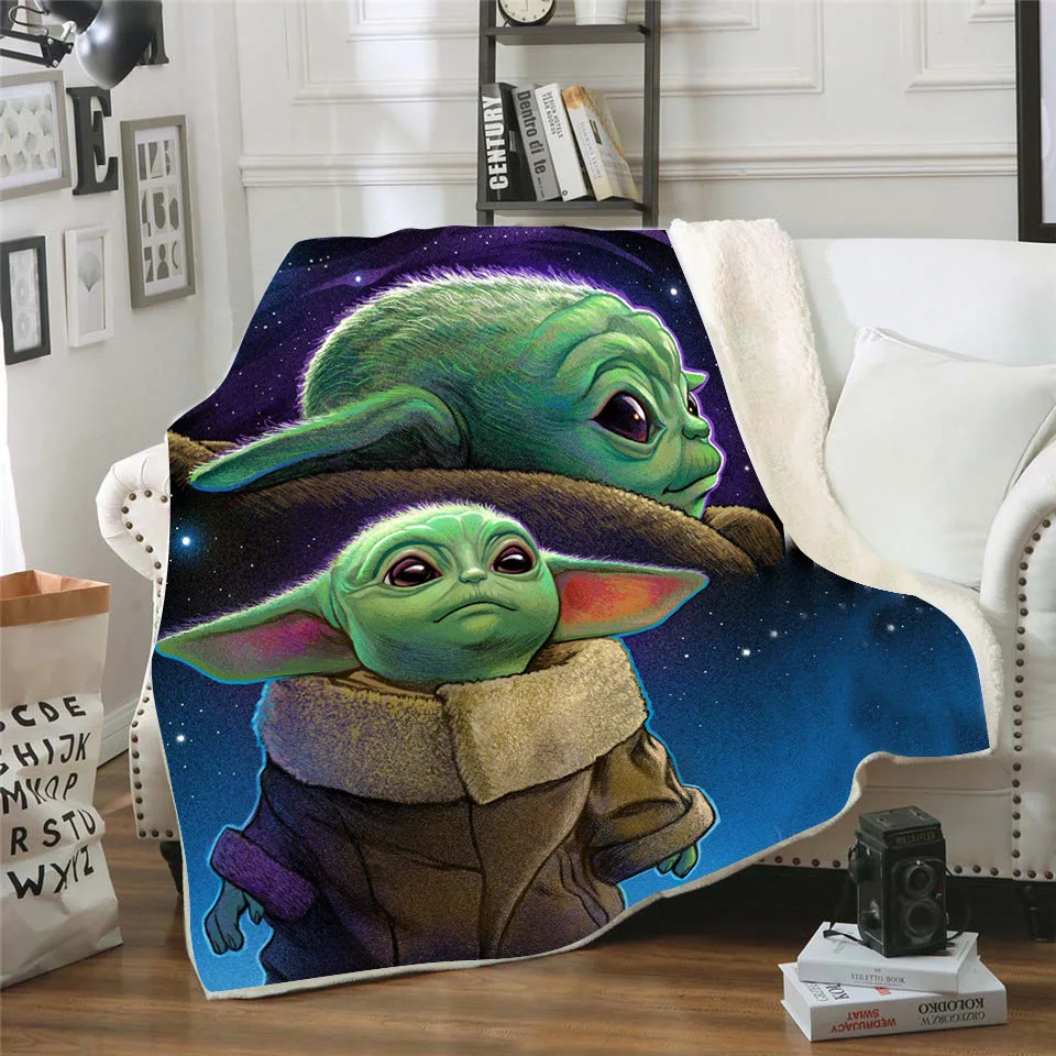 Disney с принтом Звездные войны Детские йода одеяла супер мягкий теплый мультфильмы