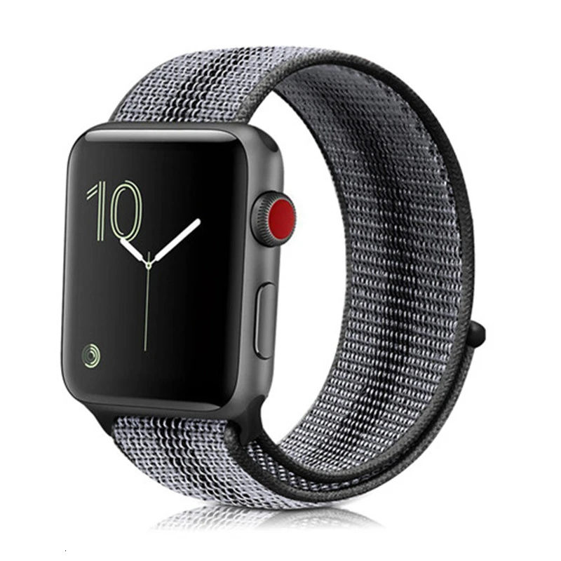 Black Stripe Нейлоновый ремешок для Apple Watch серии 5 42 мм iwatch 44 мм ремешок 38 мм 40 мм iwatch sreies 4 3 2 pulseira браслет ремешок для часов - Цвет ремешка: Black Stripe