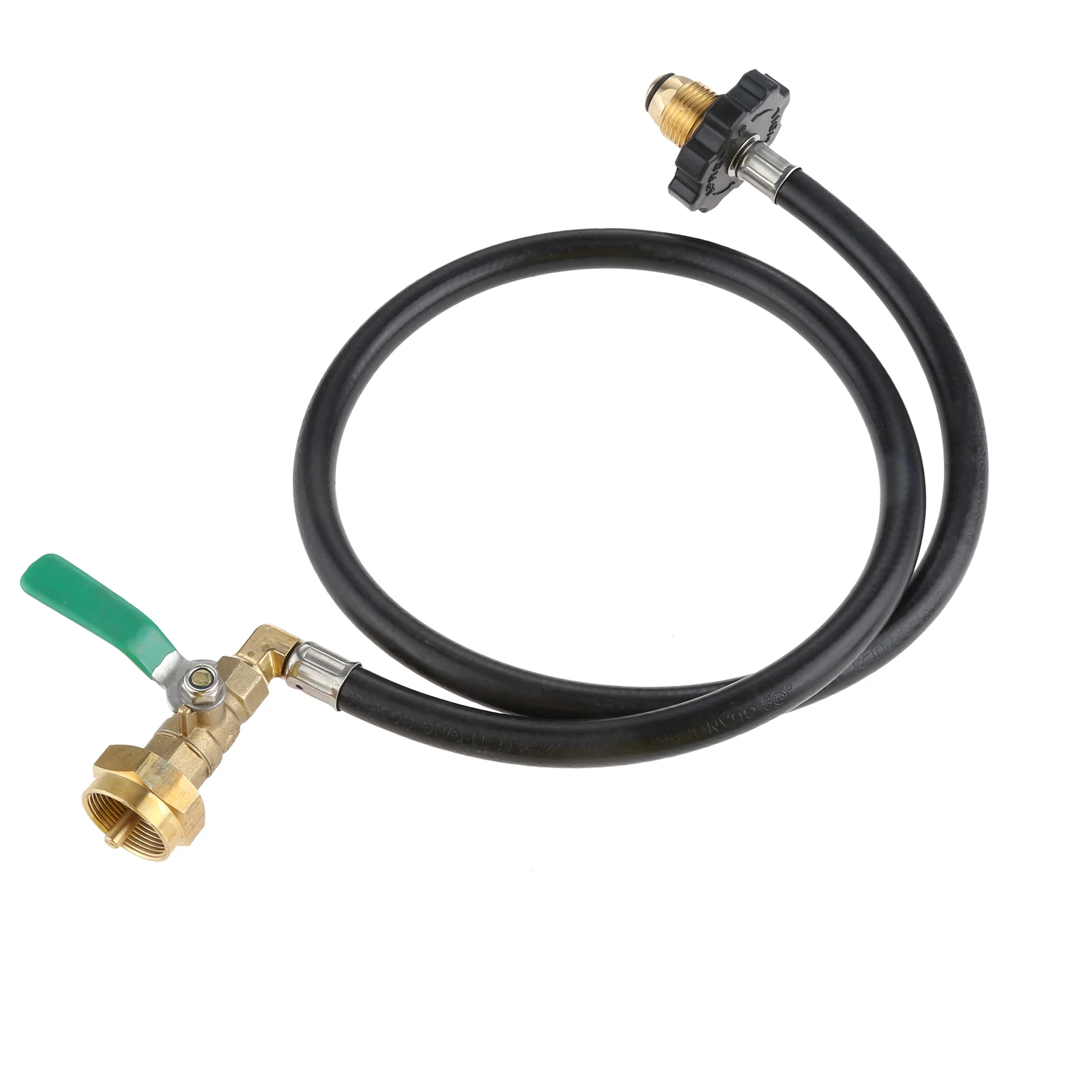

Propane Refill Adapter Connector Hose for 1 LB Gas Bottle 35.5" Long with ON/Off Control Valve (POL Type Inlet for Old Tank)