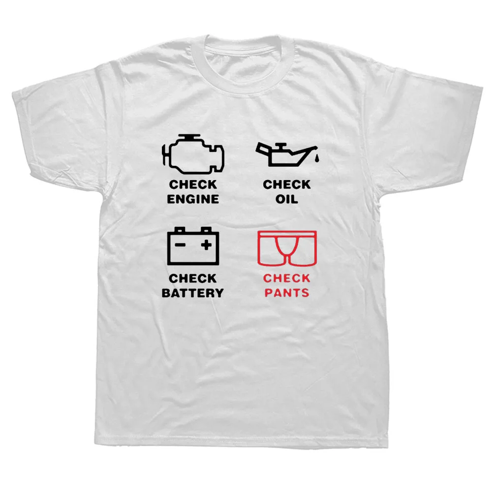 Check Engine Light T Shirts Men T-Shirt New Summer Short Sleeve O-Neck Cotton Men Mechanic Repair Tees Tops image 3