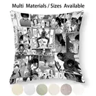 Чехол-наволочка с рисунком манги, наволочка из хлопка и льна, наволочка с рисунком аниме атака на Титанов, Леви Манга, креативный трендовый винтажный