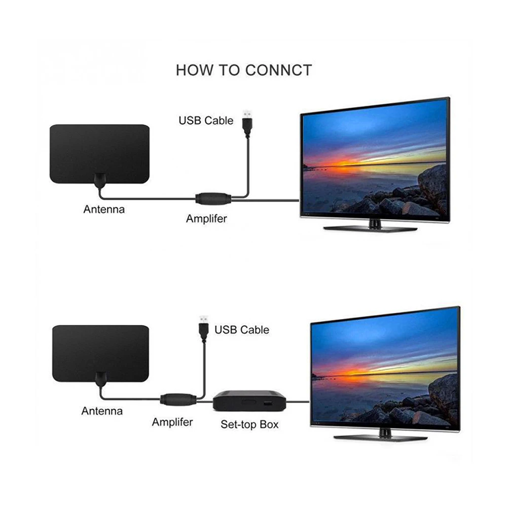 Новая телевизионная антенна цифровая HD Skywire 4K антена с tv 1080P усилителем сигнала Surf