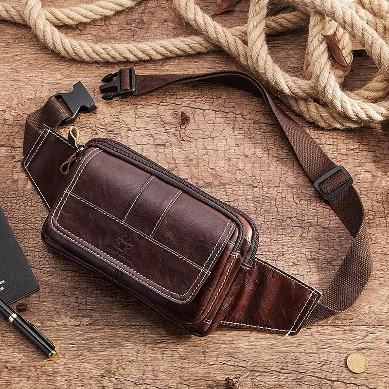 2020 модная мужская поясная сумка Мужская Новая брендовая нагрудная Маленькая