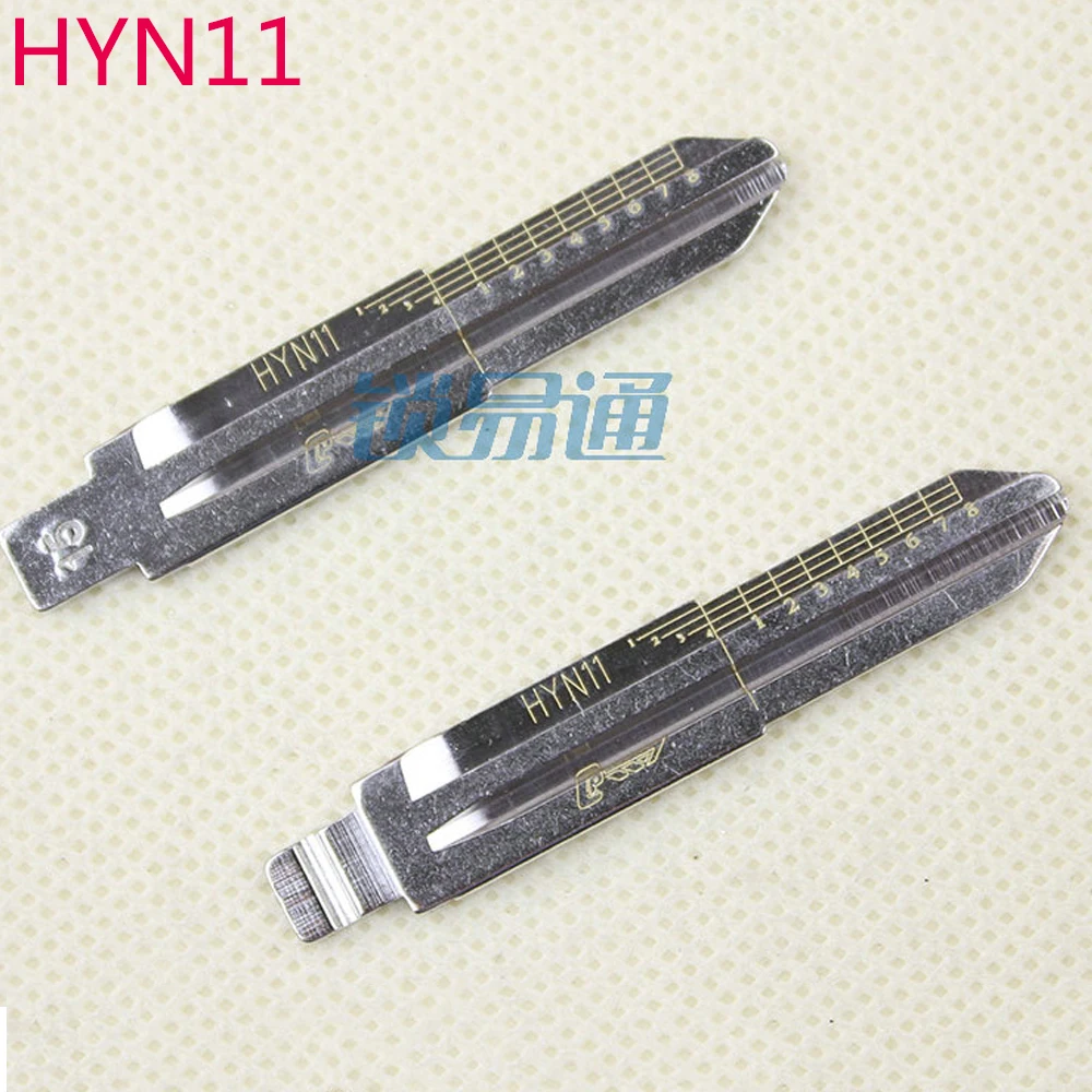 

10PCS/LOT HYN11 Engraved Line Blade For Hyundai Elantra Tucson For Kia Cerato Scale Shearing Teeth Blank 2 IN 1 Lishi No.15