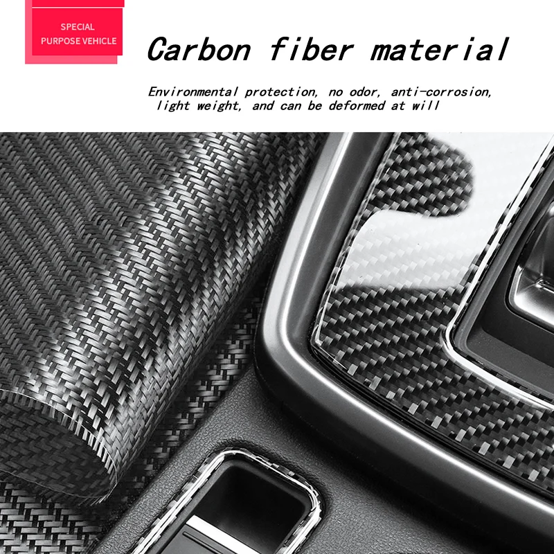 

For 21 Audi A3L carbon fiber interior modifications central control gear panel stickers handbrake decorative frame stickers