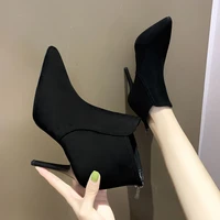 sexy martin boots female 2021 female autumn new online celebrity skinny boots pointed high heels fashion short boots with joker