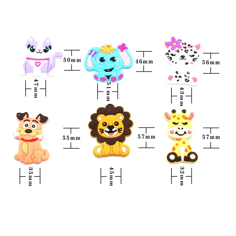 Набор ключей с животными в джунглях сафари 8 шт. Детские сувениры подарок