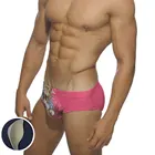 Треугольник дышащие мужские купальные костюмы с модным принтом трусы-плавки, мужское купальники нового стиля для мужчин сексуальные с чашками плавки для купания