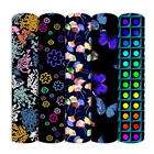 Черная бабочка, цветок, горошек, полиэстер, хлопчатобумажная ткань для шитья, Женский Материал для рукоделия сделай сам, c17336