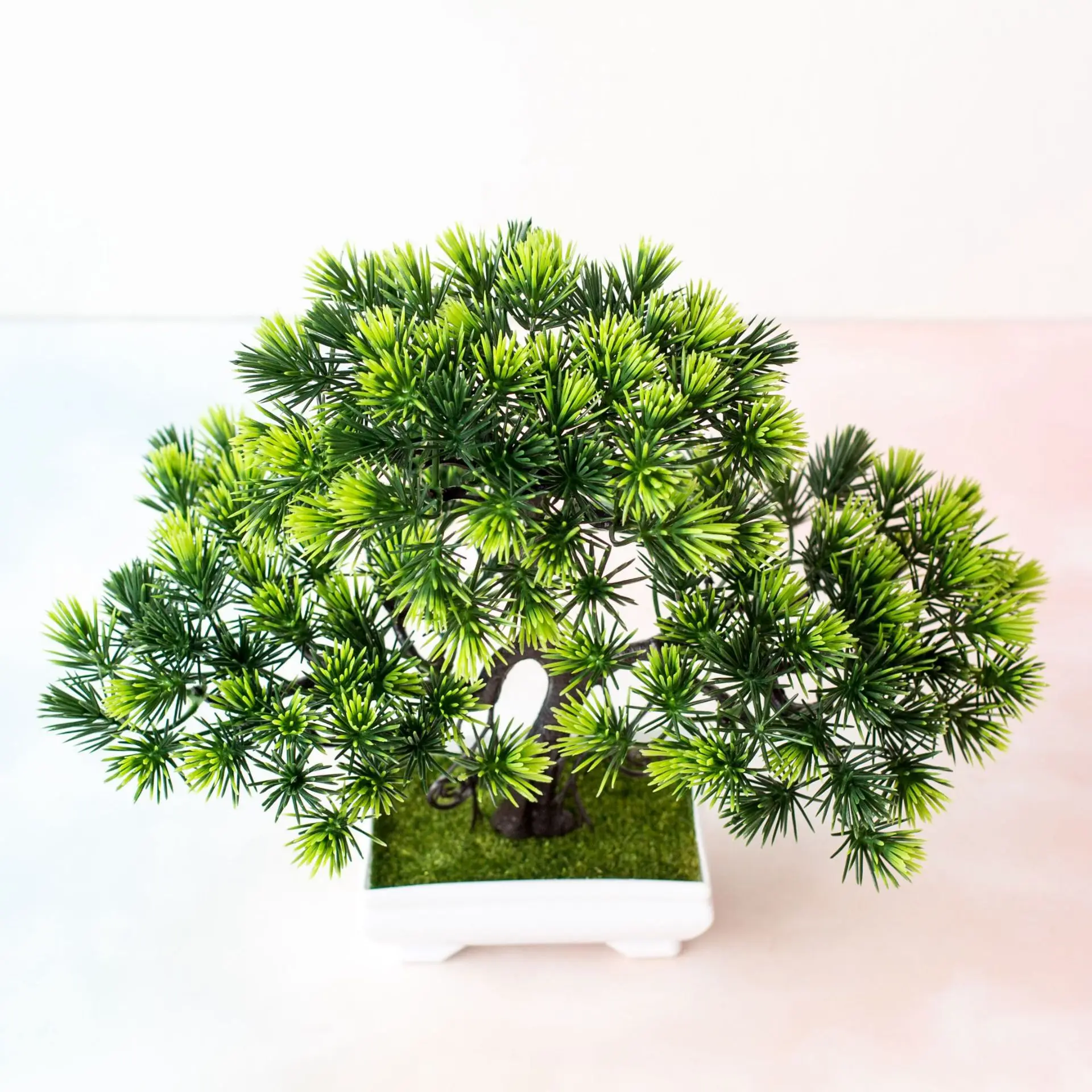 

Small Medium Large Green Artificial Plants Bonsai Plastic Grass Ball Pine Tree Potted Bonsai Home Decoration Accessories