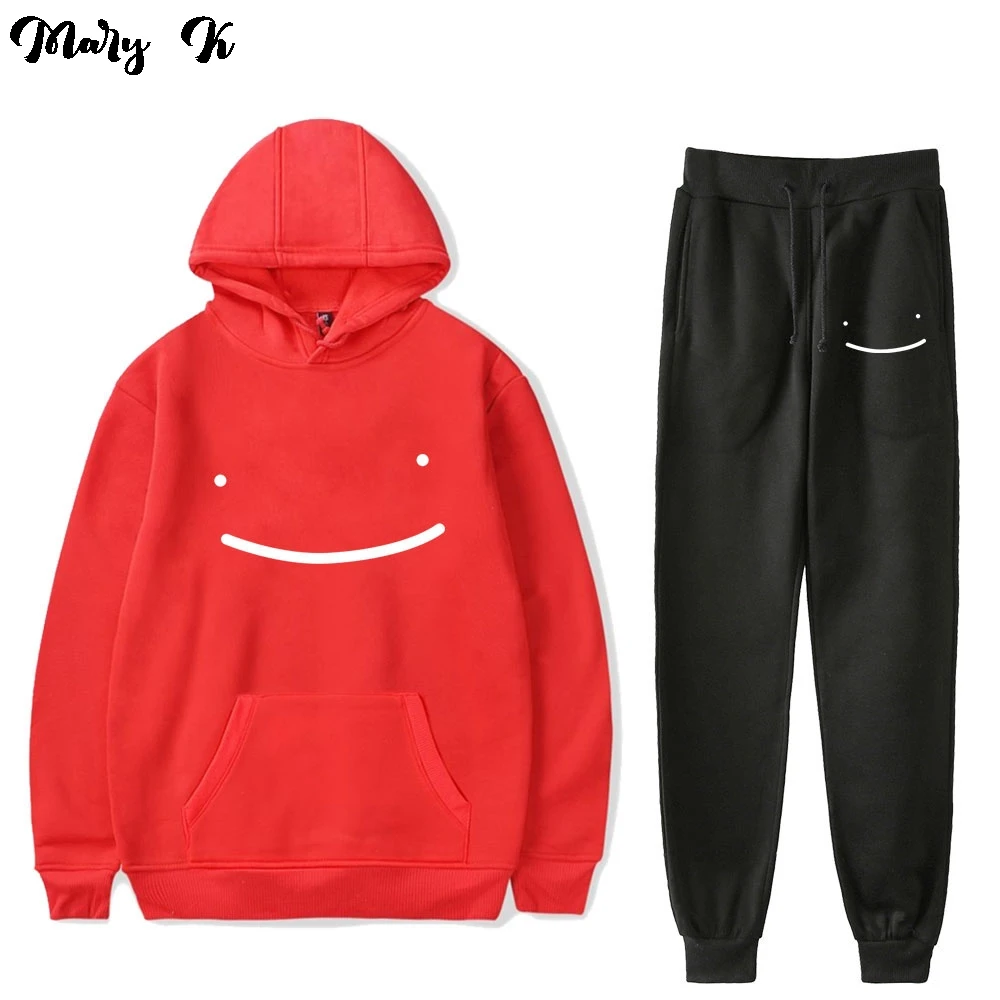 

Dream Merch Two Piece Set Women/Men Hoodies+Long Pants Pullover Unisex Harajuku Suit two piece set top and pants Tracksuit