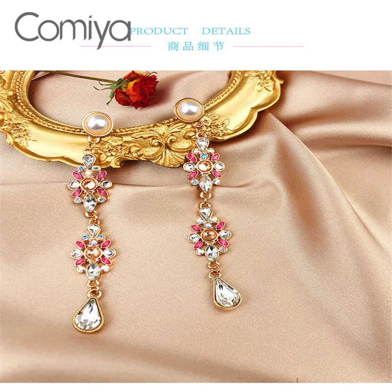 Серьги-капли Comiya винтажные аксессуары из цинкового сплава золотого цвета с
