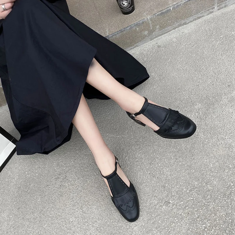 Женские сандалии из натуральной кожи на плоской подошве с бахромой броги розовые