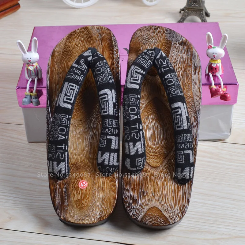Мужские деревянные туфли для косплея в стиле аниме японские традиционные гэта