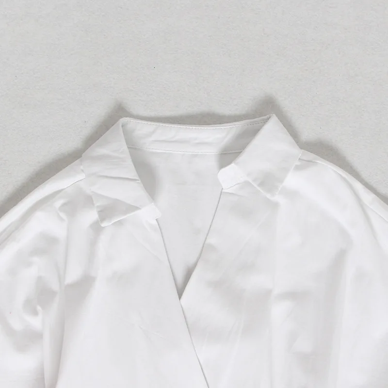 Женское миди платье рубашка летнее Повседневное туника с рукавами фонариками и