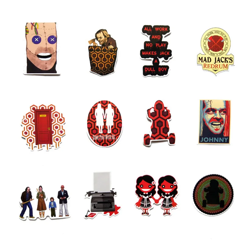 

45pcs/lot The Shining Stickers Brand New Stickers on Laptop Guitar Car Luggage Skateboard Computer Stickers Decal Sticker