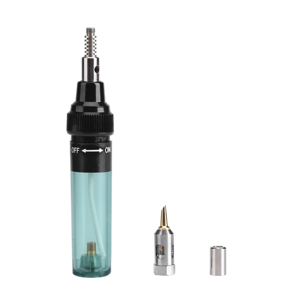 

Cordless Refillable Butane Gas Iron Torch Pen Welding Soldering Tool(#1 Transparent Green)Gas Iron Pen