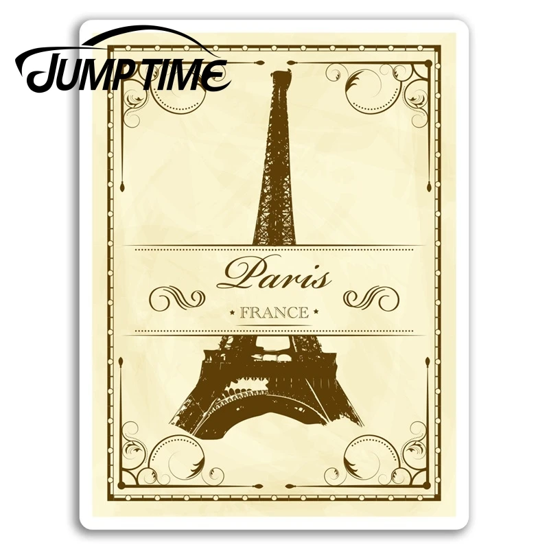 

Jump Time for Paris France Vinyl Stickers Sticker Car Luggage Travel Gift Camper Window Bumper Motor Decal Car Wrap