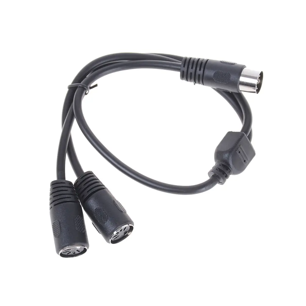 

1pc 1 Male Plug to 2x Female Socket 5 PIN DIN Y Splitter Adapter Cable 50cm