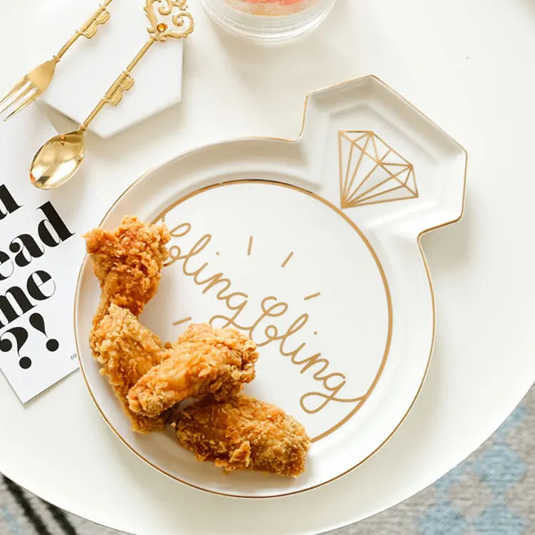 

Nordic Phnom Penh decorative storage crown plate ceramic breakfast plate steak western diamond plate