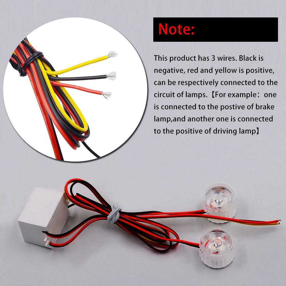 

Multi-purpose reminder after rain baffle flash+always bright most motorcycle parts racing led brake lights luces led para moto