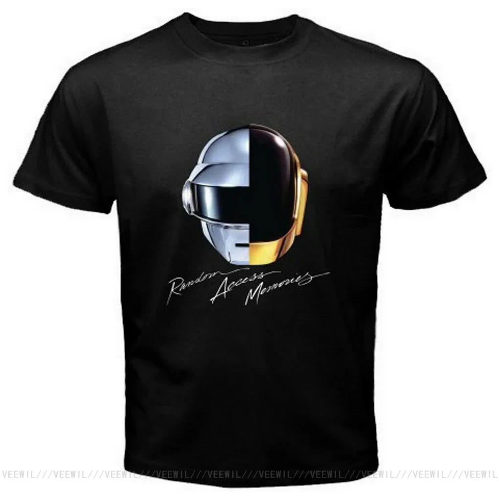 Новый Daft Punk с произвольным доступом воспоминания электро музыка мужские комплект из черной кофты с длинным рукавом и Размеры S-3XL Harajuku футбо...